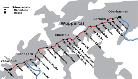 wuppertal suspension railway map